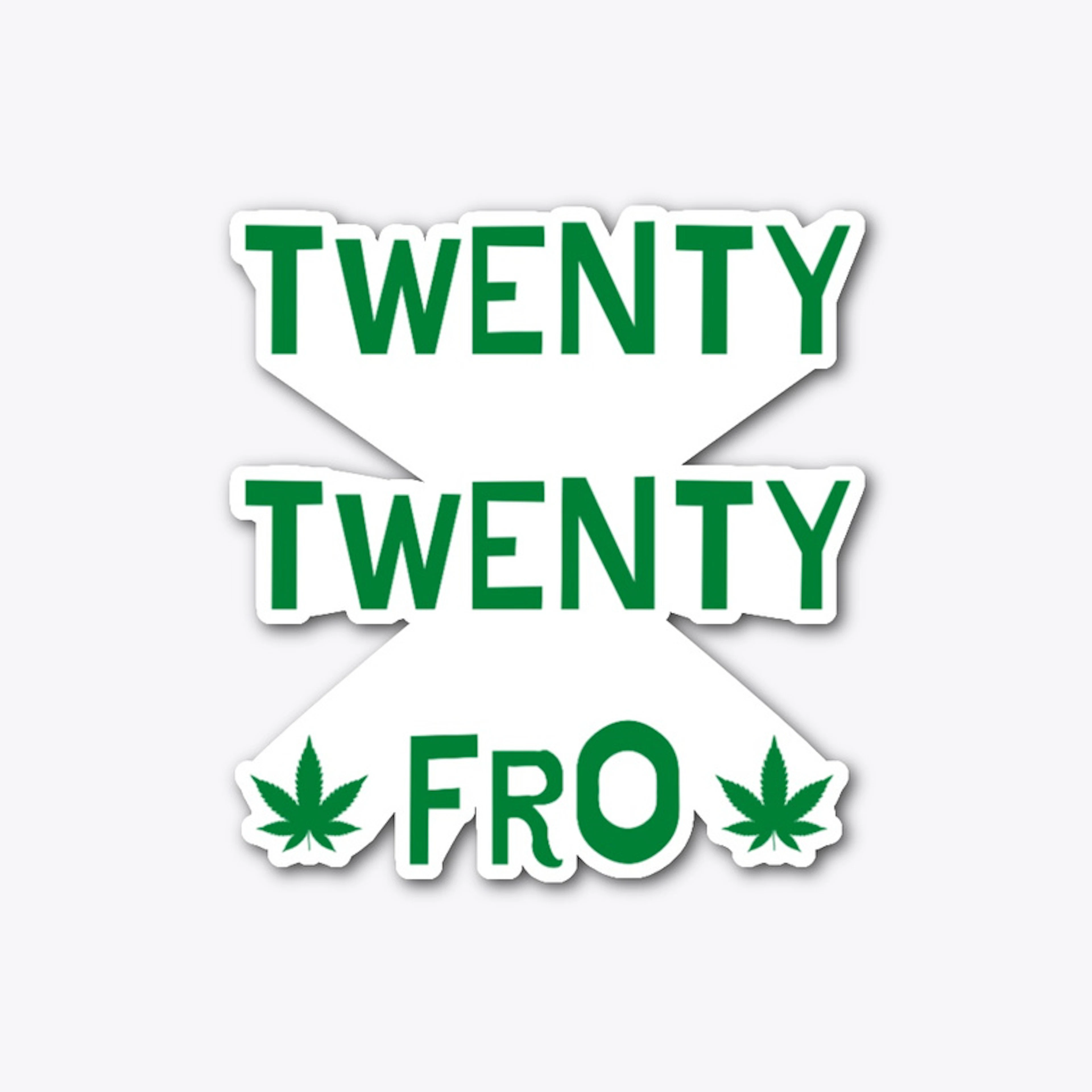 Twenty Twenty Fro Green Letters