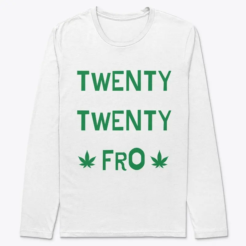 Twenty Twenty Fro Green Letters